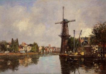 Eugene Boudin : View of Rotterdam
